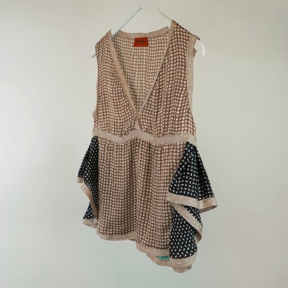 Missoni SS/07 Brown Patchwork Ruffle Tank - Picture 2 of 5